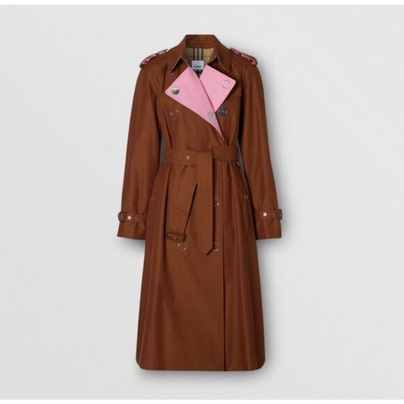 Burberry Wharfbridge Size US 4 Chestnut Brown Gabardine Trench Coat NWT $2550 - Picture 1 of 15